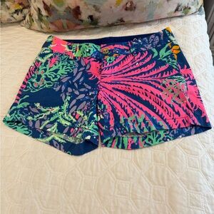 Lilly Pulitzer Pink and Blue Tropical Shorts